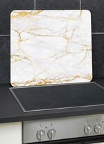 Herdabdeckplatten/Wandblende, Motiv Marmor gold 