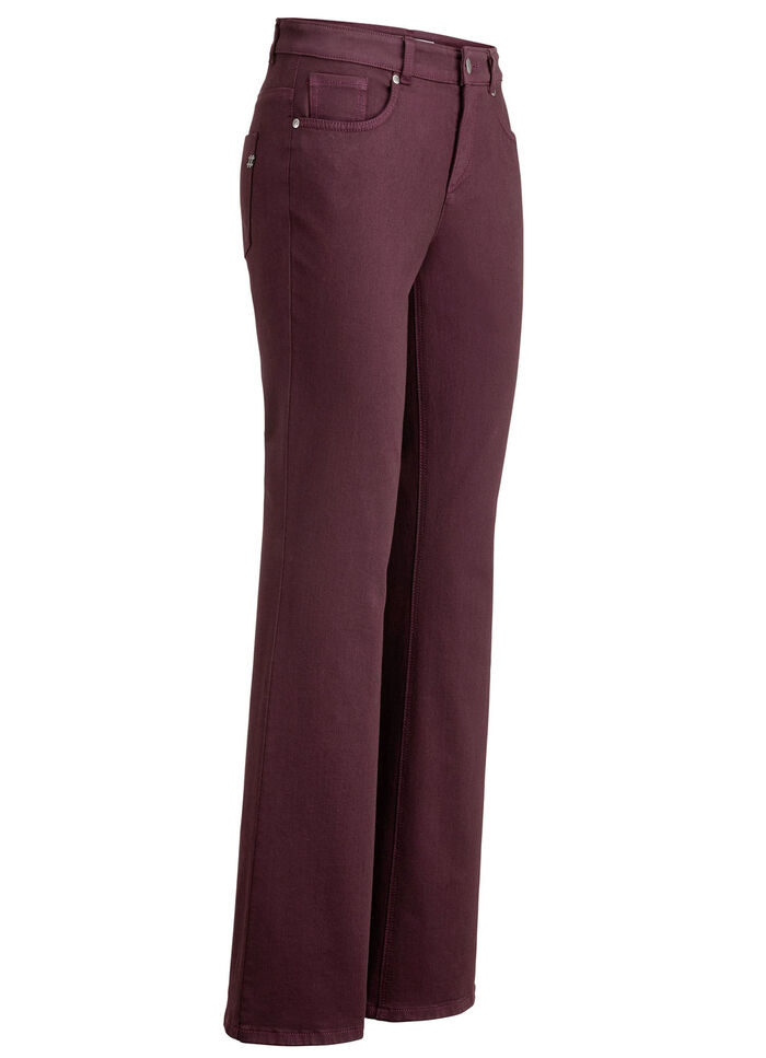 Magic-Jeans mit modisch weiterem Beinverlauf BORDEAUX