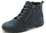 Waldl&auml;ufer, gef&uuml;tterte Damen-Stiefeletten, Winterschuhe, Weite H, mit herausnehmbarem Fu&szlig;bett DUNKELBLAU