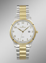 Dugena-Quartz-Herrenuhr mit Edelstahlbandgehäuse 