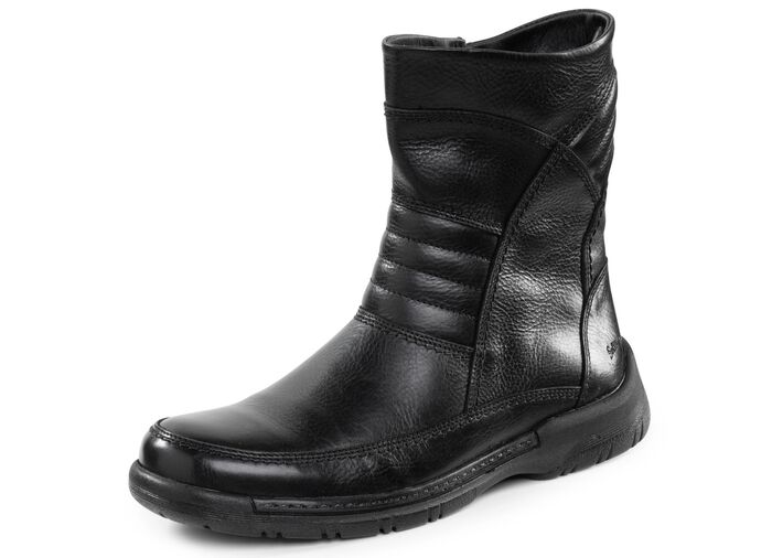 GINO GALANTE, gef&uuml;tterte Herren-Stiefel, Winterschuhe, mit Lammfell SCHWARZ