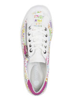 Remonte Sneaker aus beschichtetem, frech bedrucktem Leder WEISS-BUNT