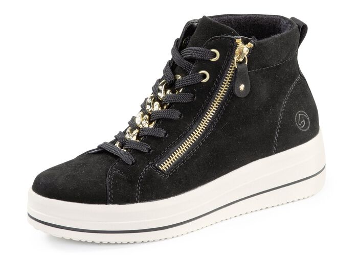 Remonte Bootie mit funkelnder Zierkette an der Schn&uuml;rung 