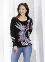 Shirt mit Tüll-Abschluss am Ausschnitt 