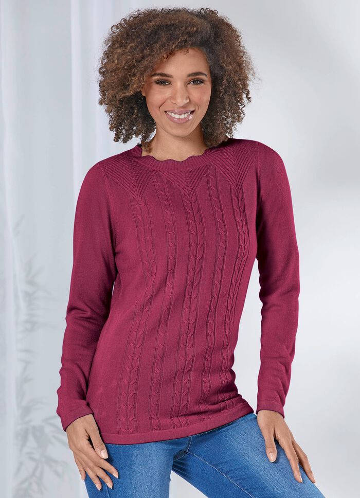 Pullover in sehr weicher Qualität BROMBEERE