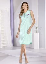 Zweierpack Nachthemden, mit breiten Trägern und Knopfleiste  