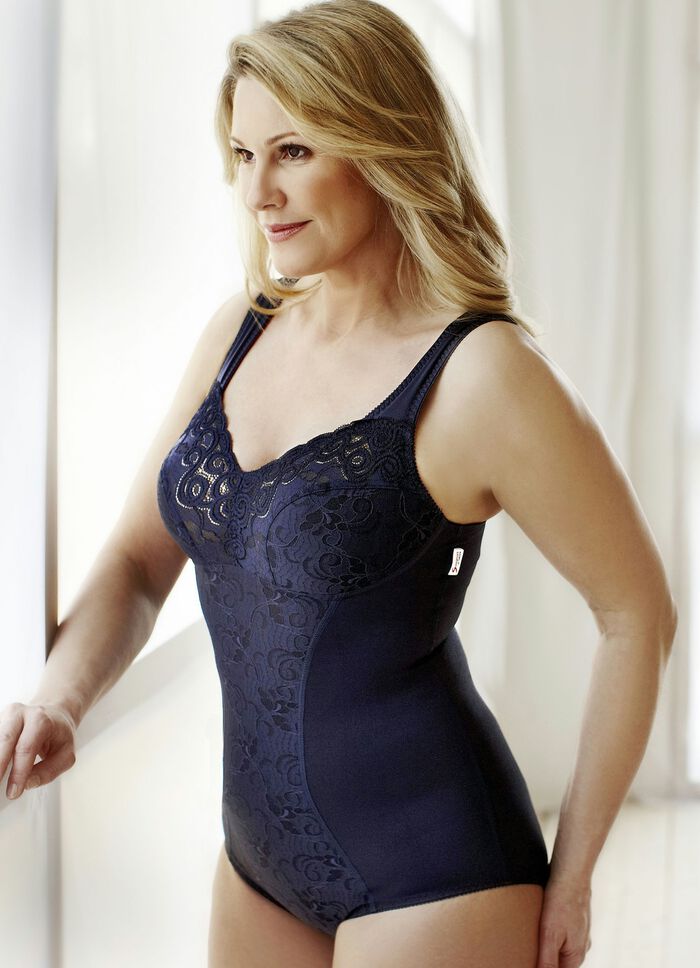 Swegmark of Sweden Hosenkorselett mit Elastikspitze MARINE