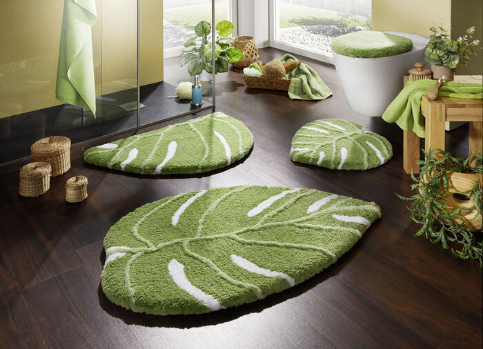 Barfu&szlig;weiche Badgarnitur in Supersoft-Qualit&auml;t GR&Uuml;N