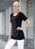 Shirt mit edler Strasszier im Vorderteil 