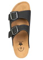 Klassische Herren-Pantoletten, mit verstellbaren Schlie&szlig;en ANTHRAZIT