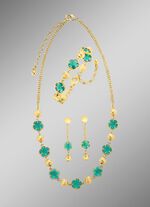 Schmuckset, 3-teilig, im Blumendesign 