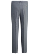 "Klaus Modelle"-Hose mit Bundfalten in 3 Farben RAUCHBLAU MELIERT