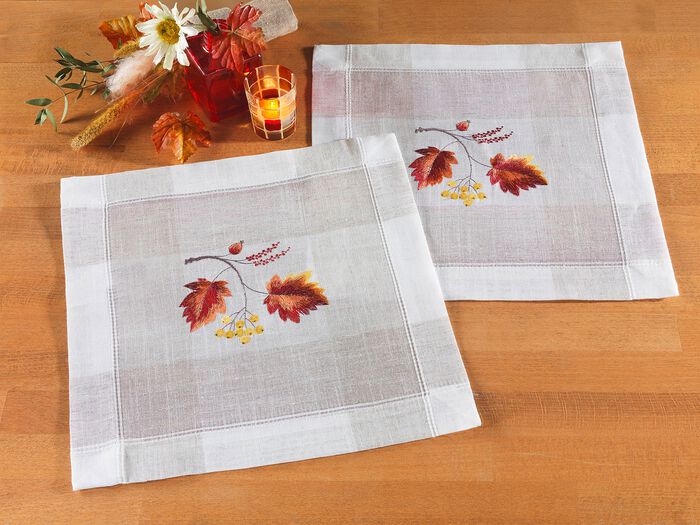 Bestickte Tisch- und Raumdekoration SEKT-BUNT