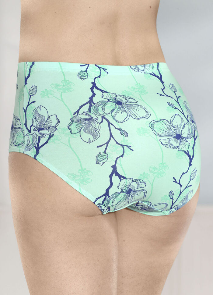 brio lingerie Viererpack Slips mit hübschem Floraldessin MINT-NAVY-TÜRKISGRÜN