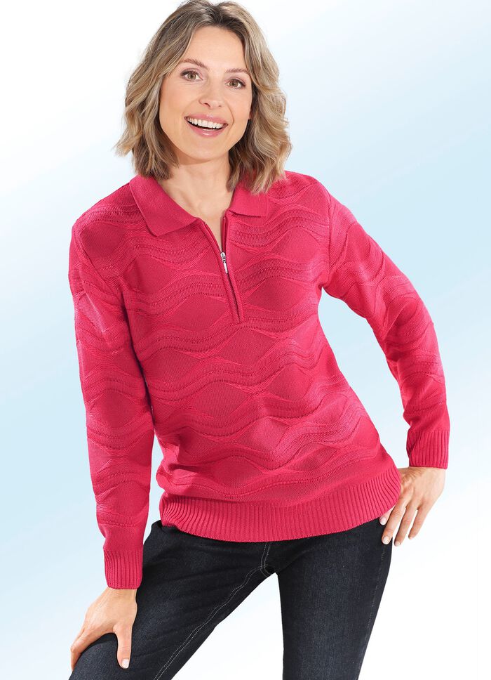 Pullover mit Wellenstruktur 