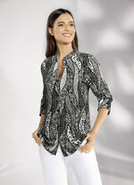 Shirtbluse mit Stehkragen 
