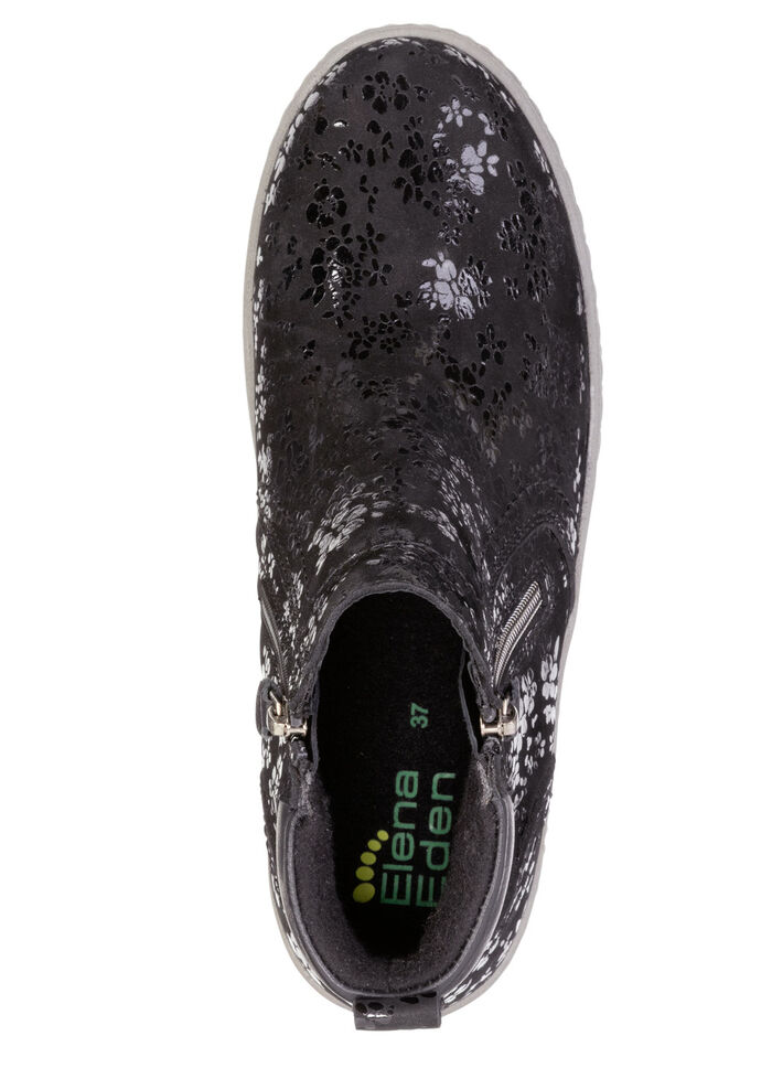 ELENA EDEN, schicke Damen-Boots, Weite H, mit herausnehmbarem Fußbett SCHWARZ
