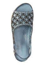 Gemini Sandale aus perforiertem, geprägtem Nappaleder JEANS