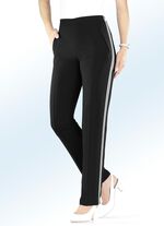 Hose mit angesagtem Zierband  SCHWARZ