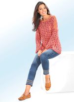 Jeans mit aufwendigen Stickereien 