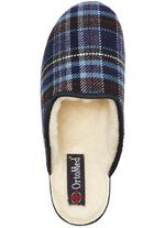 Zweierpack, gef&uuml;tterte Herren-Hausschuhe, mit Wolle 1XBRAUN,1XBLAU