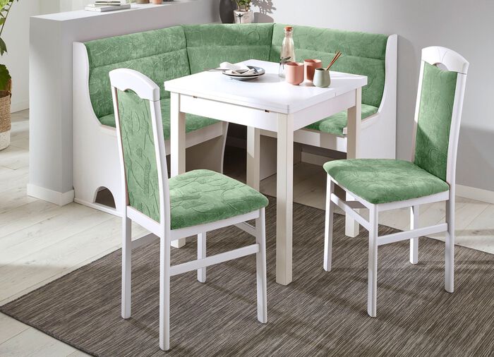 Stilvolle Esszimmerm&ouml;bel WEISS-GR&Uuml;N