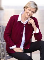 Strickjacke mit Struktur allover BORDEAUX