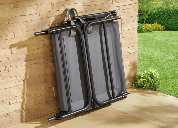 Gartenliege 2 in 1 mit zus&auml;tzlichem Kopfkissen 