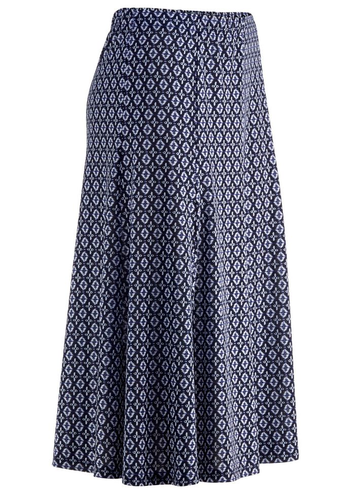 Tragangenehmer Bahnenrock  MARINE-WEISS-BLAU