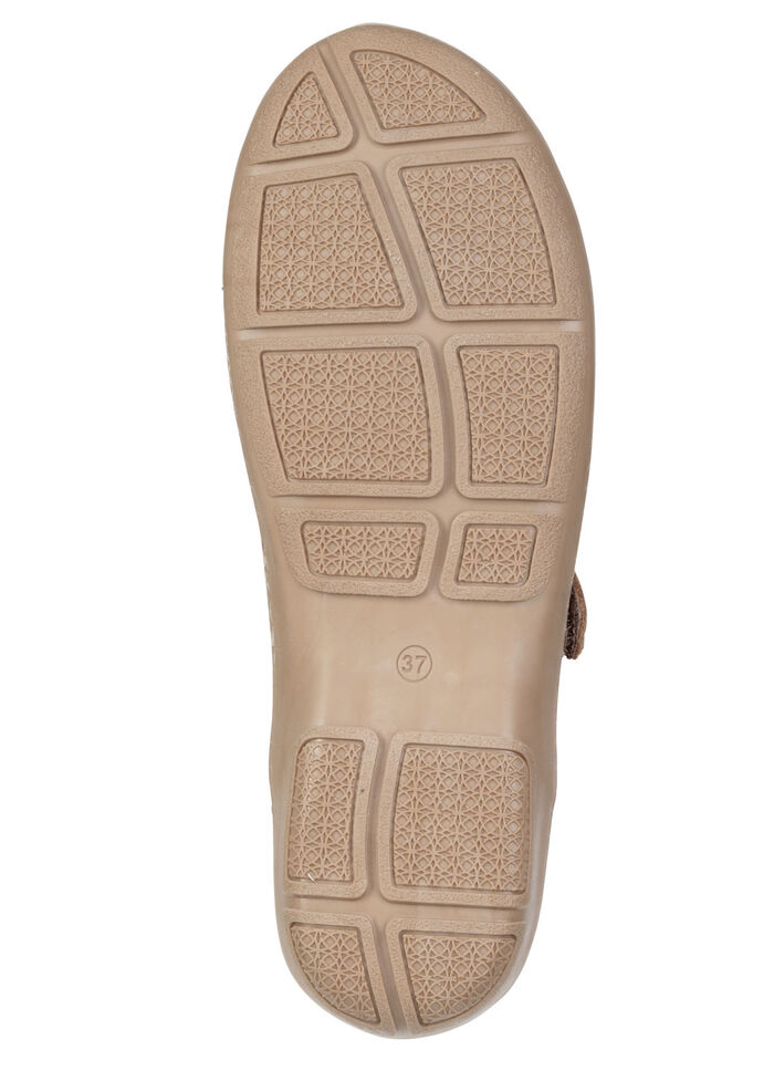 ELENA EDEN, sommerliche Damen-Slipper, Weite G, mit herausnehmbarem Fu&szlig;bett COGNAC