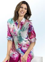 Longbluse mit farbbrillantem Inkjet-Druck 