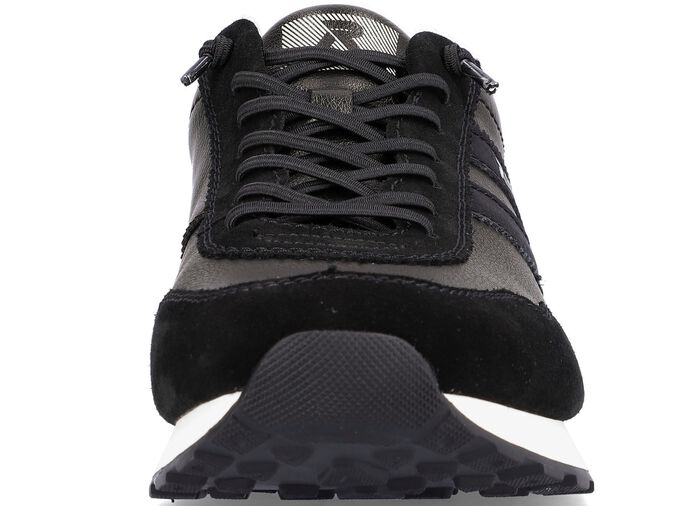 Schn&uuml;r-Sneaker mit herausnehmbarem Textilfu&szlig;bett SCHWARZ