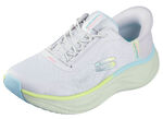 SKECHERS Sneaker mit geformter Slip-Ins Fersenplatte EISGRAU-MULTICOLOR