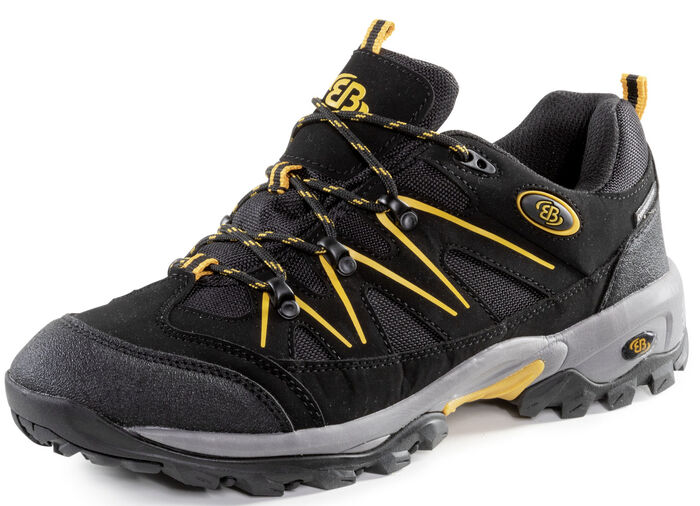 Schn&uuml;rschuh mit gummierten Bes&auml;tzen SCHWARZ-GELB