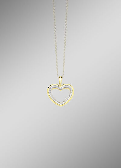 Hochwertiger Herz-Anhänger mit Brillanten 