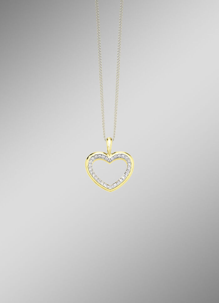 Hochwertiger Herz-Anhänger mit Brillanten 