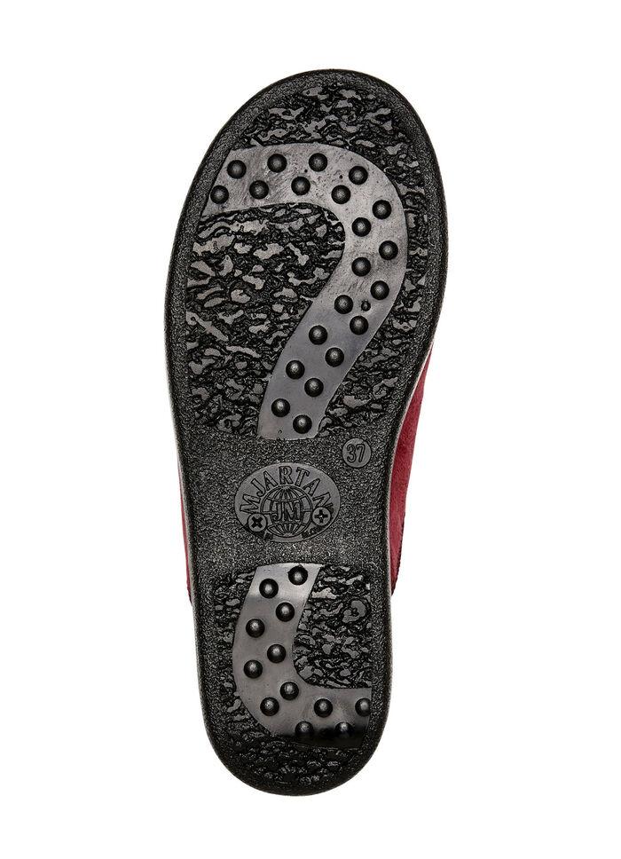 Pantoffel aus Veloursmaterial BORDEAUX
