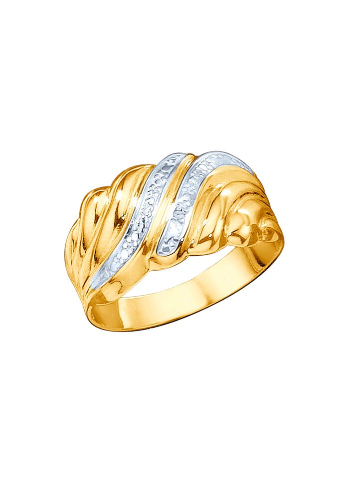 Damenring in Bicolor mit Diamant 