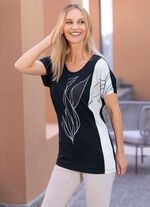Shirt mit kontrastfarbenem Druck 