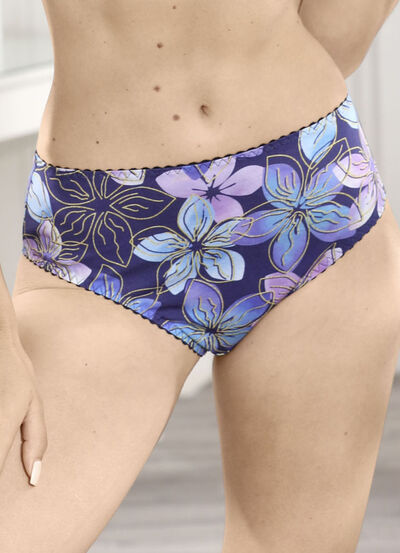 Zweierpack Slips mit farbharmonischem Floraldessin 