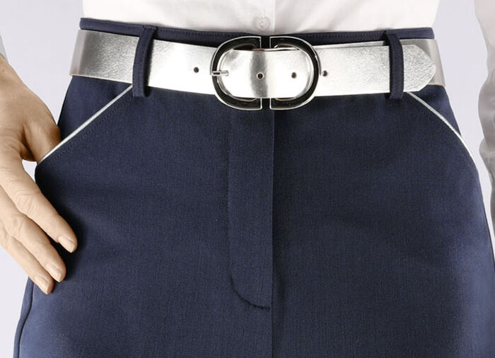 Eleganter Damen-Gürtel, 3,5 cm breit SILBER