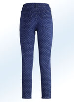 Jeans mit angesagter Punktedessinierung DUNKELBLAU