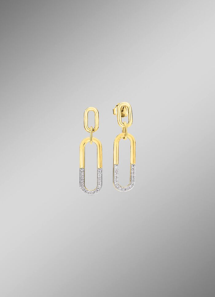 Bewegliche Ohrstecker mit 30 Brillanten 