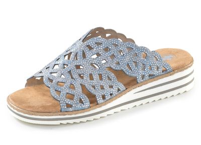 Rieker, schicke Damen-Pantoletten, mit luftigen Durchbr&uuml;chen 