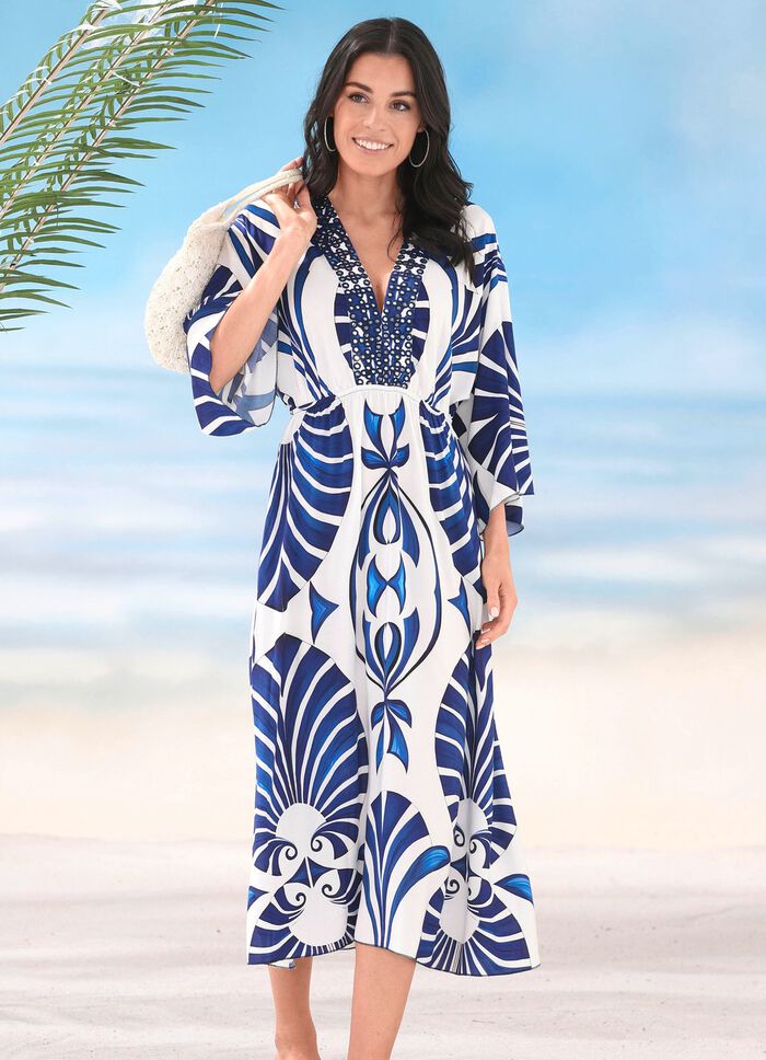 Laurina Kleid mit farbbrillantem Druckdessin 