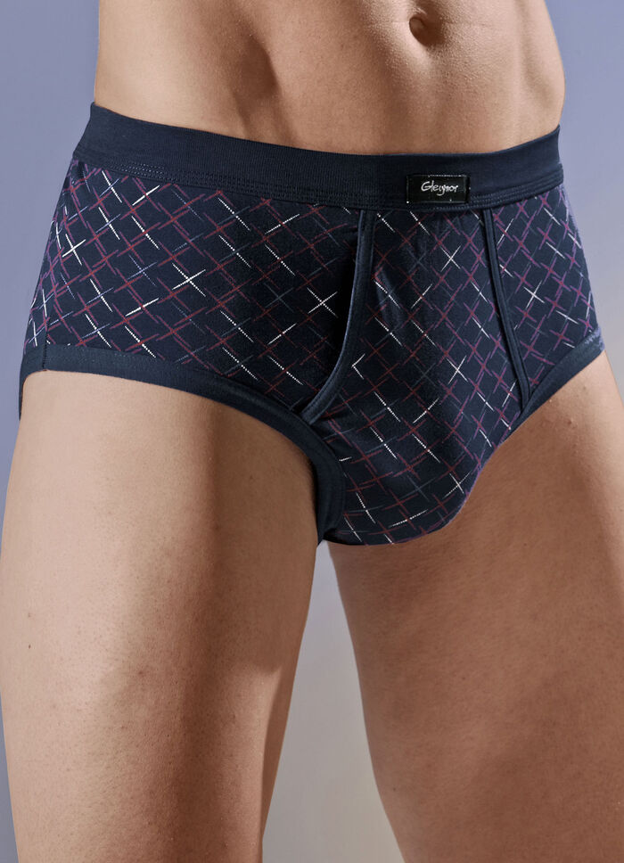 Viererpack Slips, allover dessiniert 