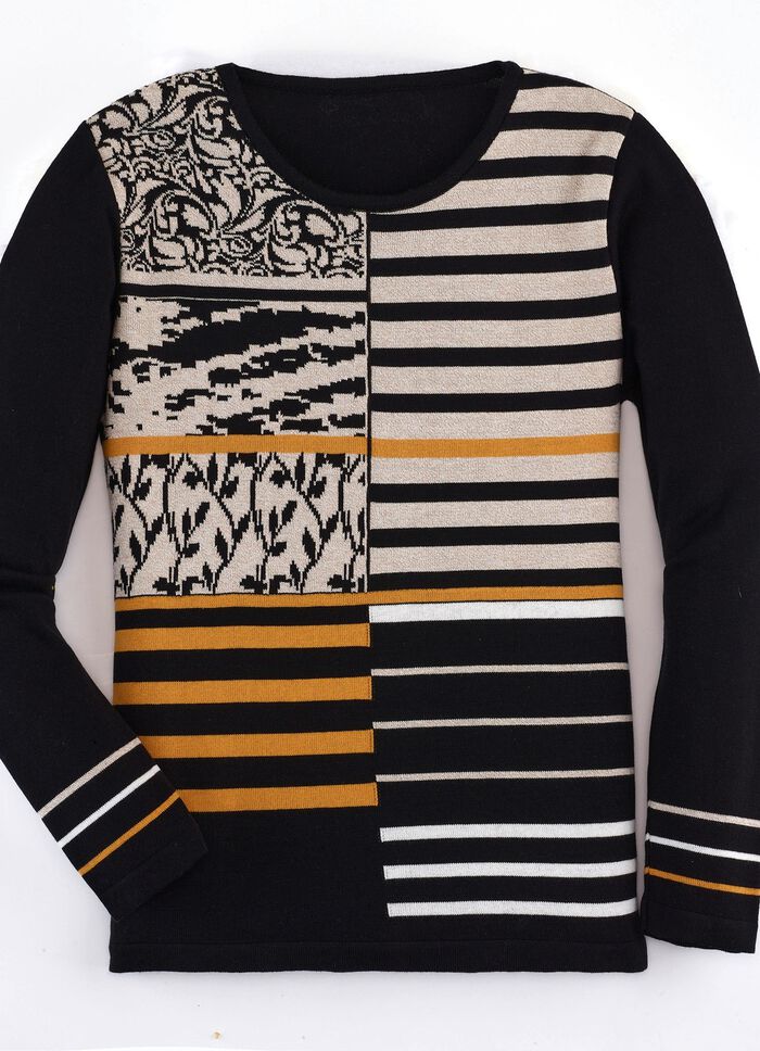 Pullover mit Intarsien 