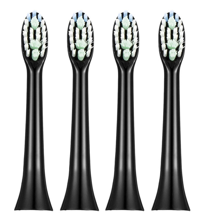 Zahnb&uuml;rstenaufs&auml;tze, 4er Set SCHWARZ