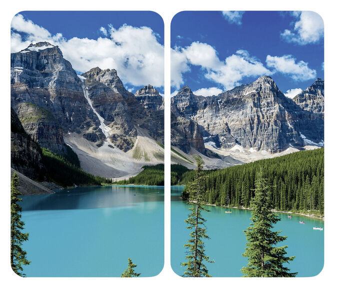 Herdabdeckplatten Bergsee, 2er-Set 