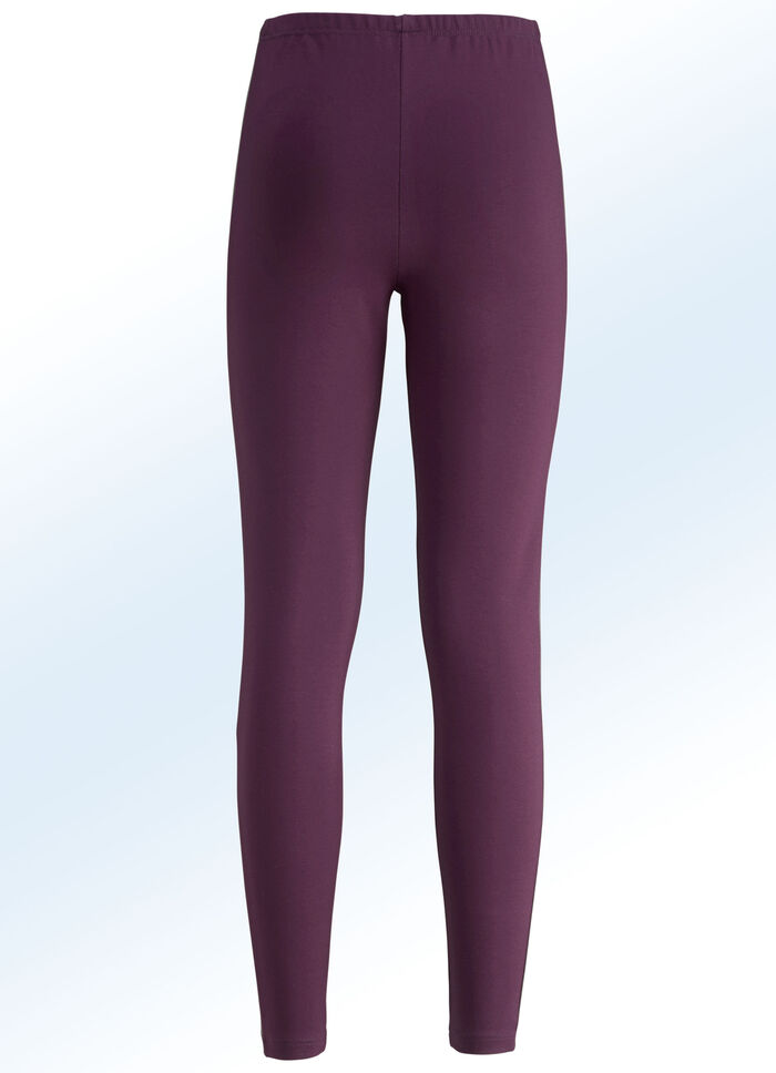 Leggings im interresanten Materialmix BORDEAUX
